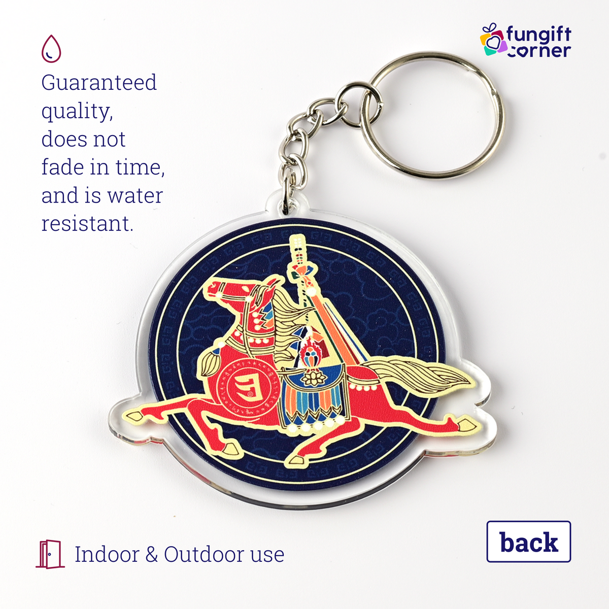 Feng Shui Period 9 Windhorse Amulet Keychains (2 Pack)