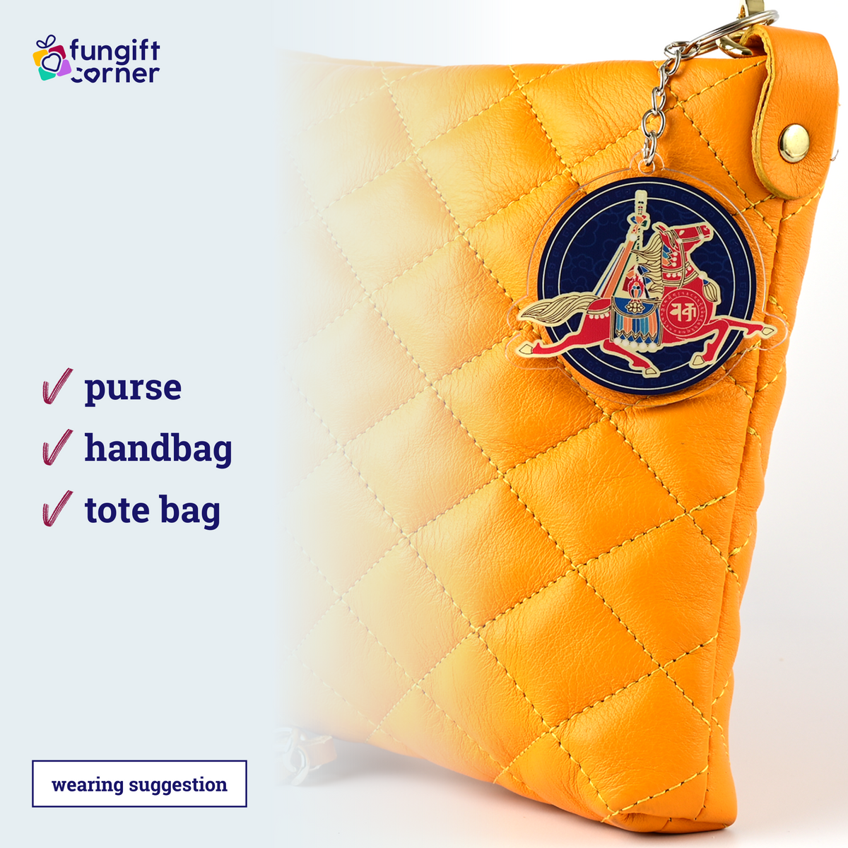Feng Shui Period 9 Windhorse Amulet Keychains (2 Pack)