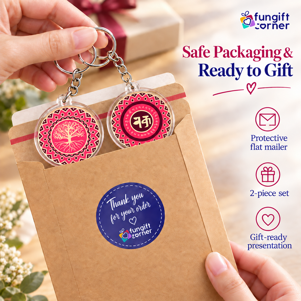 Feng Shui Amulet to Boost Reducing Energy Keychains (2 Pack)