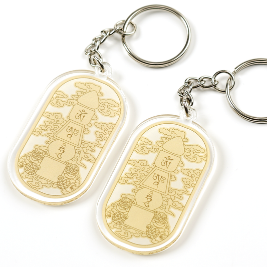Five Element Pagoda Amulet Feng Shui Keychains (2 Pack)