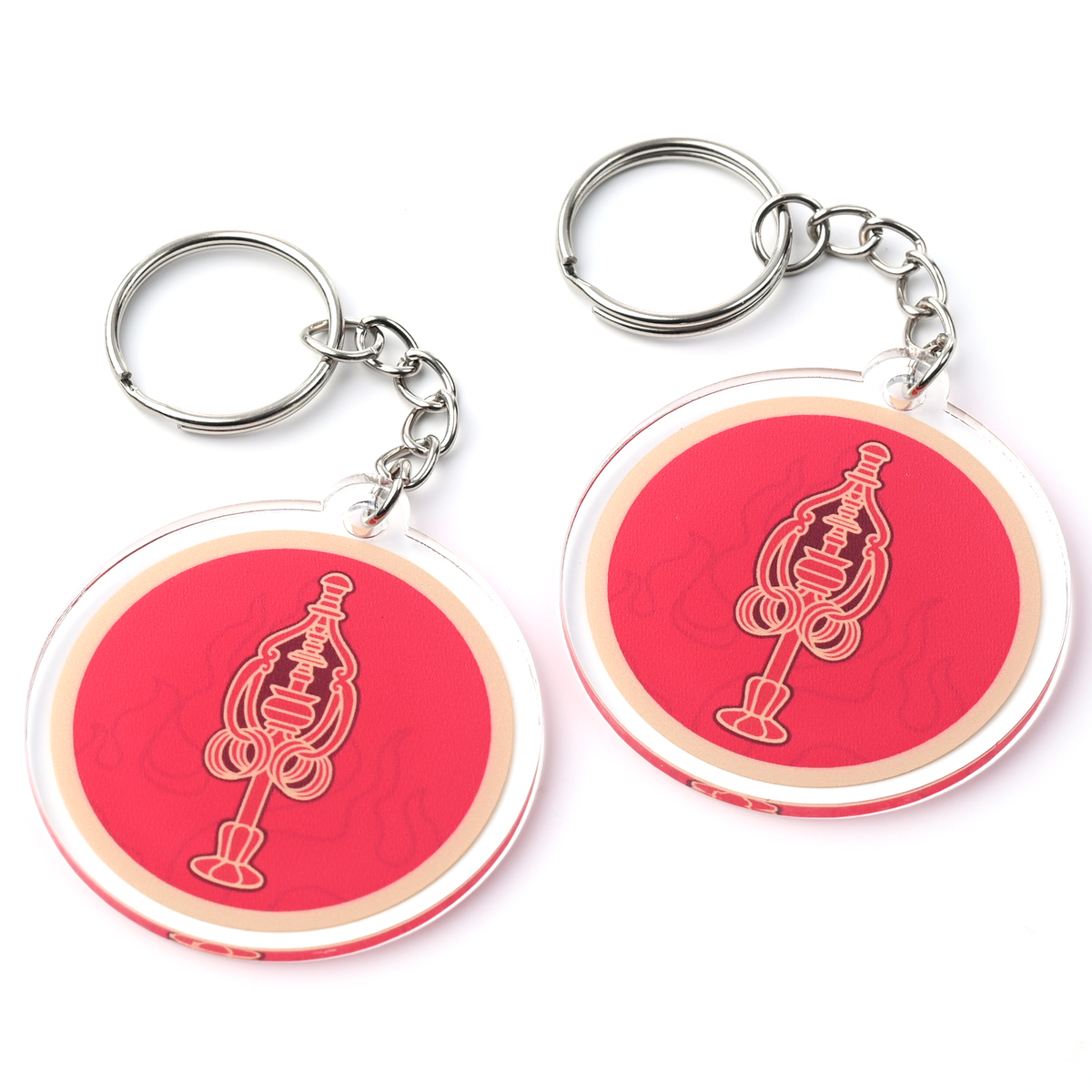 Ksiddigarbha Fireball Feng Shui Amulet Keychains, Acrylic (2 Pack)