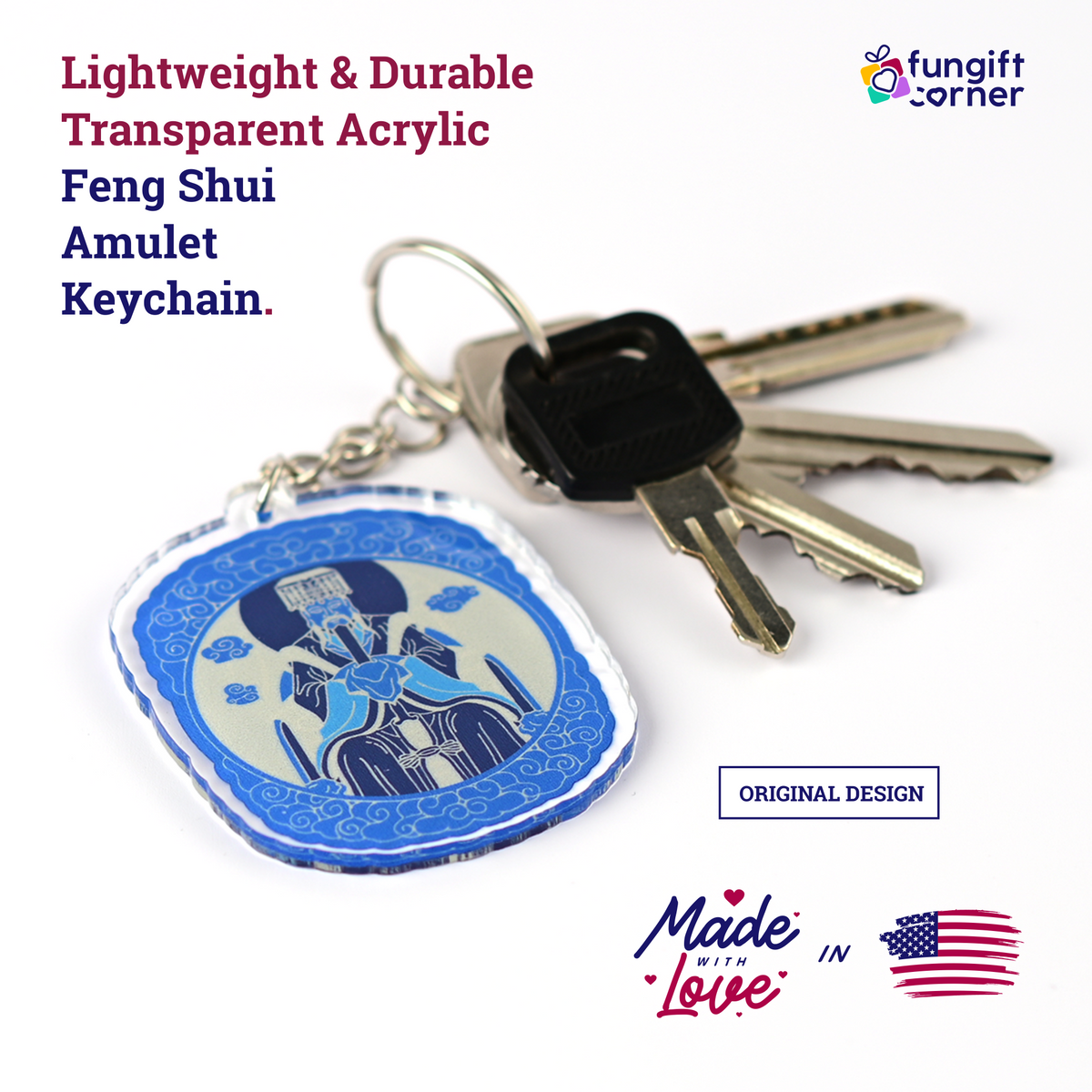 Heaven Seal Talisman Feng Shui Keychains (2 Pack)