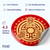 Feng Shui 3 Celestials Guardians Shield Amulet Sticker, Featuring Pi Yao, Chi Lin and Fu Dog, Feng Shui Symbol of Protection 4.3 Inch (5 Pieces)
