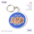 Three Celestial Guardians with Chakra Protection Wheel Feng Shui Amulet Keychains, Symbol of Protection Against The Three Killings Afflictions, Lightweight and Durable Transparent Acrylic, Set of 2 Split Ring Closure Keychains