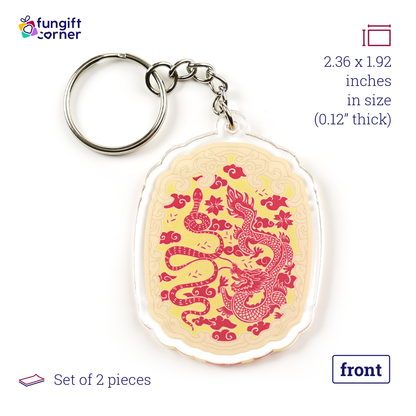 Heaven Seal Amulet Feng Shui Amulet Keychains (2 Pack)