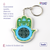 Hamsa Hand Life Force Amulet Feng Shui Keychains, Feng Shui Symbol for Protection and Blessing, Lightweight and Durable Transparent Acrylic, Set of 2 Split Ring Closure Keychains