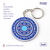 Three Celestial Guardians with Chakra Protection Wheel Feng Shui Amulet Keychains, Symbol of Protection Against The Three Killings Afflictions, Lightweight and Durable Transparent Acrylic, Set of 2 Split Ring Closure Keychains