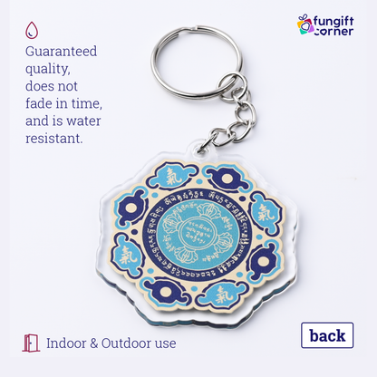 Dragon and Phoenix Life Force Feng Shui Keychains, Acrylic (2 Pack)
