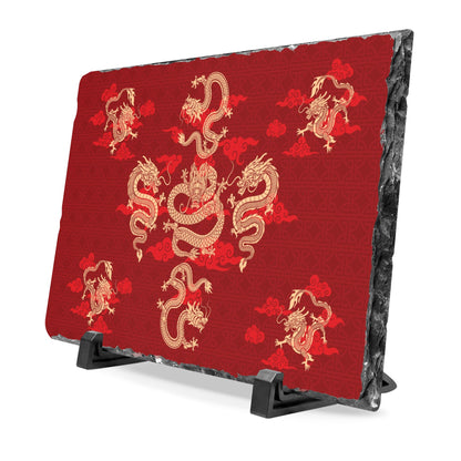 Nine Dragons Feng Shui Slate Plaque