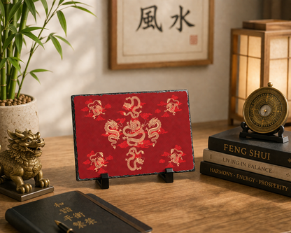 Nine Dragons Feng Shui Slate Plaque