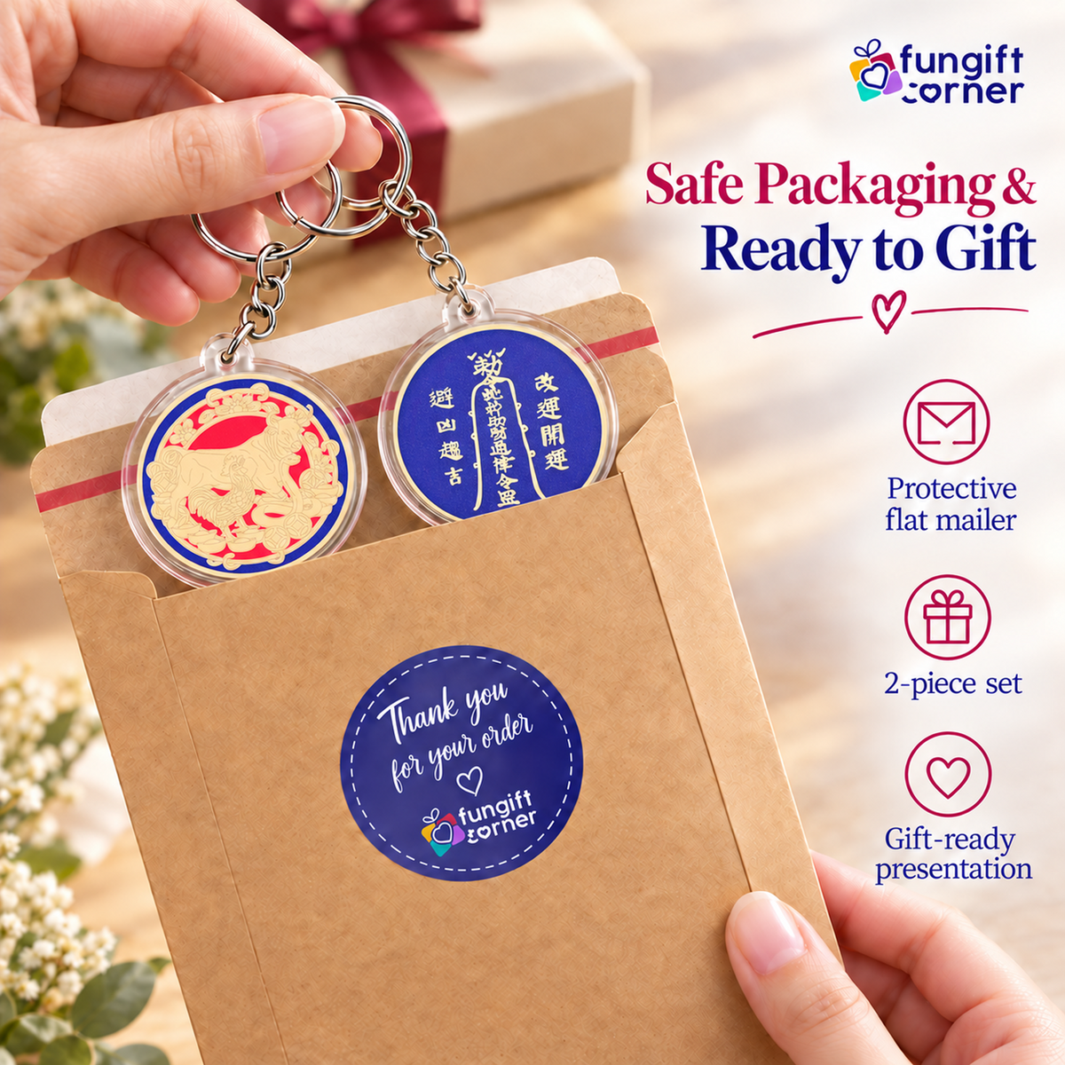 Annual Amulet Feng Shui Keychains (2 Pack)