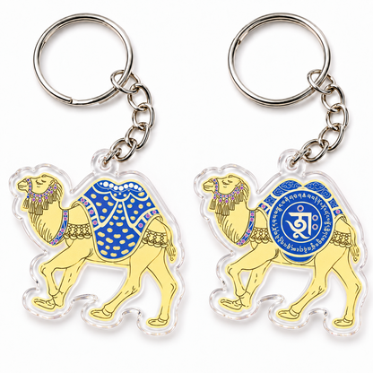 Cash Flow Camel Amulet Feng Shui Keychains (2 Pack)