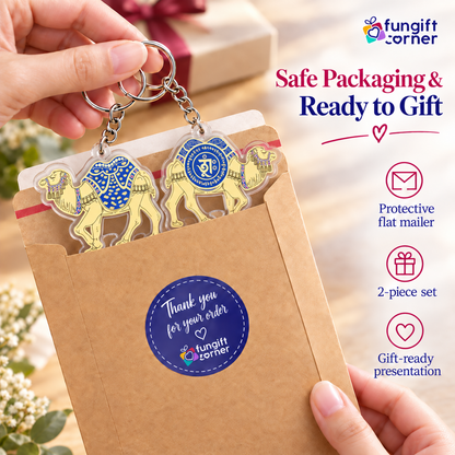 Cash Flow Camel Amulet Feng Shui Keychains (2 Pack)