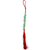 Feng Shui 8-Jade Ingots with Red Tassel, 12 Inch Length