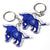 Set of 2 Big Money Bull Amulet Feng Shui Keychains, Feng Shui Symbol for Wealth and Prosperity Luck, 2.56"L x 1.77W x 0.16"H, Lightweight and Durable Transparent Acrylic, Split Ring Closure Keychains - Store Feng Shui