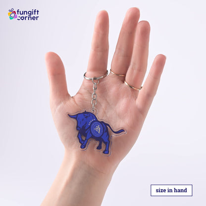 Big Money Bull Amulet Feng Shui Keychains (2 Pack)