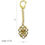 Feng Shui Golden Mystic Knot with Symbols of Lucky Coins Keychain