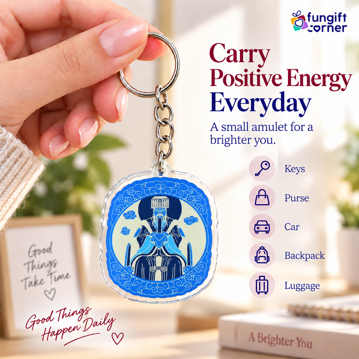 Heaven Seal Talisman Feng Shui Keychains (2 Pack)