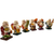 Set of 6 Colorful Mini Laughing Buddha Figurines, Feng Shui Symbol for Good Luck