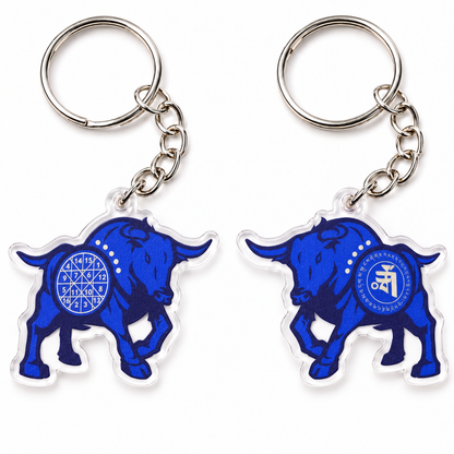 Big Money Bull Amulet Feng Shui Keychains (2 Pack)