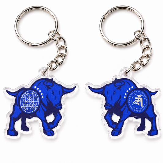 Big Money Bull Amulet Feng Shui Keychains (2 Pack)