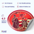 Scholar with Eagle Amulet Feng Shui Stickers, Feng Shui Symbol for Grand Honors and Distinction, Set of 5 Pieces Decorative Stickers, 4.3 Inch Diameter