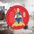 Tai Sui 2024 Feng Shui Amulet Sticker, Featuring General Li Cheng, Strong Feng Shui Symbol of Protection and Support, Set of 5 Pieces Decorative Stickers, 4.3 Inch Diameter