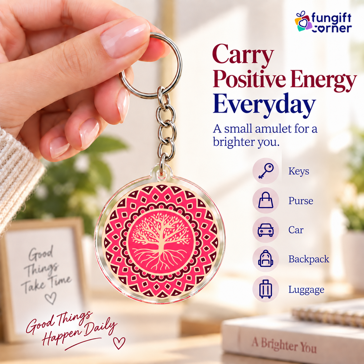 Feng Shui Amulet to Boost Reducing Energy Keychains (2 Pack)