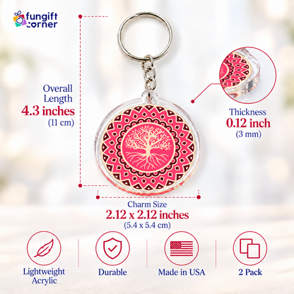 Feng Shui Amulet to Boost Reducing Energy Keychains (2 Pack)
