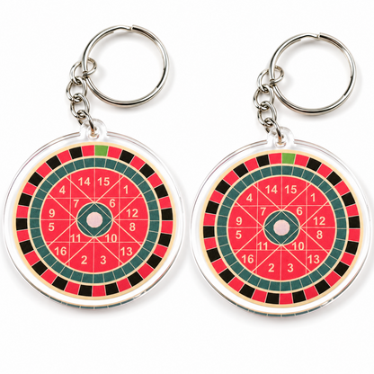 Windfall Yantra Feng Shui Amulet Keychains, Acrylic (2 Pack)