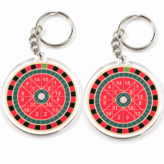 Windfall Yantra Feng Shui Amulet Keychains, Acrylic (2 Pack)